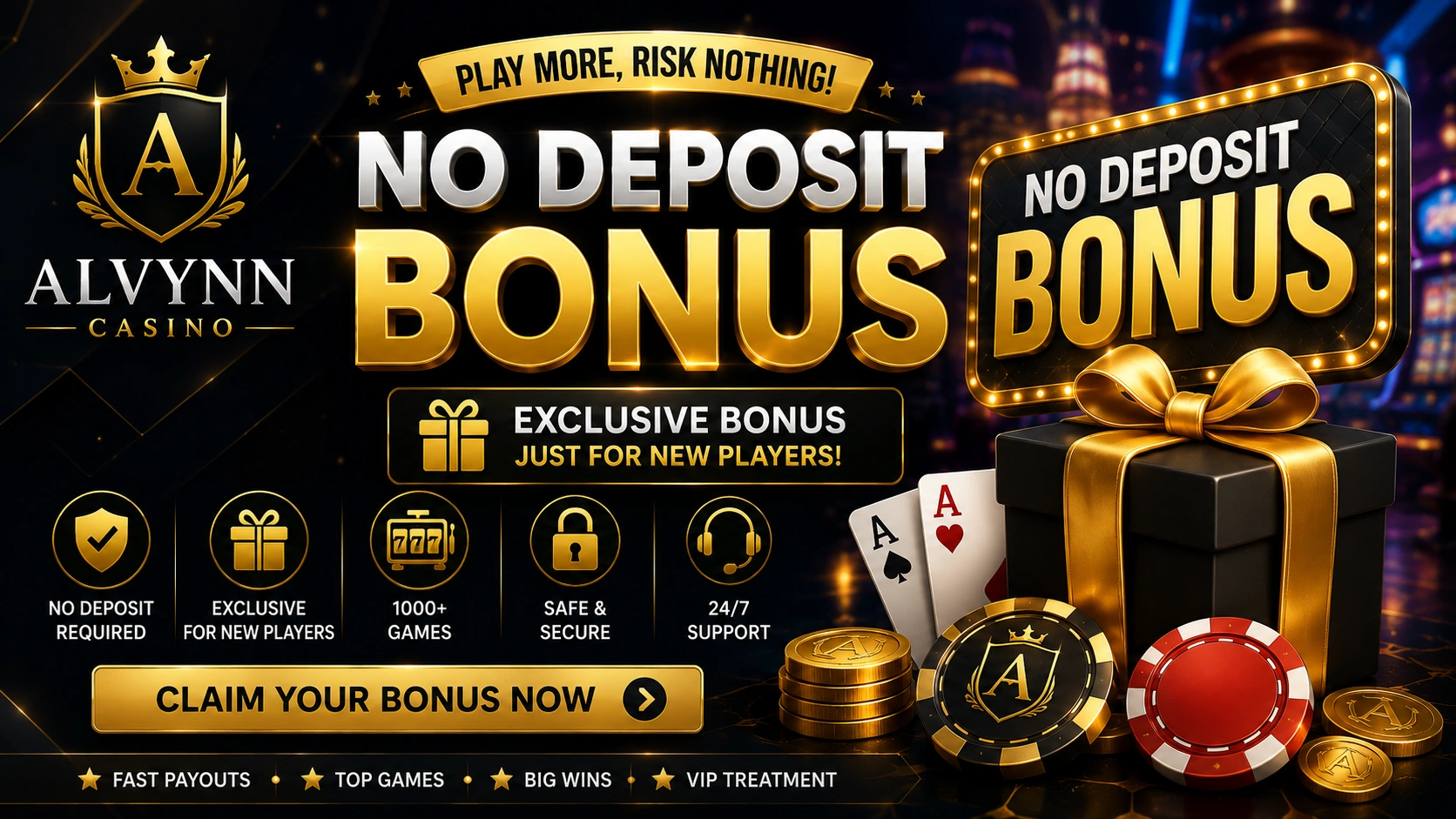 Alvynn Casino No Deposit Bonus